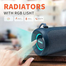 SOWO Portable Bluetooth Speaker, IPX7 Waterproof Wireless Bluetooth Speaker, Bassboom Technology, 25W Loud Stereo Sound, LED Light with TWS Pairing, 16H Playtime for Home and Outdoor -Blue by TinyTreasures Baby Boutique