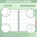 2026 Monthly Planner/Calendar - 2026 Planner, JAN 2026- DEC 2026, Planners with Colorful Tabs, Monthly Planners 2026 for Daily Organizing - Waterproof Cover (8" x10", Note Pages, Green) by TinyTreasures Baby Boutique
