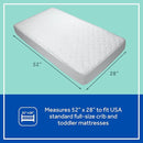 Sealy Baby Stain Protection Waterproof Crib Mattress Protector Cover, Fitted Toddler Bed Pad, Protective Sheet for Boys and Girls Bedding, Noiseless & Machine Washable/Dryer Friendly 52x28 - White by TinyTreasures Baby Boutique