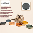 The Slowdown Bowl Silicone Slow Feeder for Cats & Dogs, Slow Eating Mealtime Solution with Modern Lick Mat Design, Reduces Gulping, Fits 1 Cup 6” Across x 1.25” Tall, Small-Charcoal by CozyNest Decor