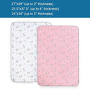 Pack and Play Sheets, Pack n Play Sheets | Mini Crib Sheets 4-Pack, Ultra Soft Pack n Play Mattresses Sheets Compatible with Graco Pack n Play, Soft and Breathable Material, Pink by TinyTreasures Baby Boutique