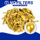 140pcs Metallic Gold Round Balloons Different Sizes 18 12 10 5 Inch Latex Balloons for Arch Decoration Party Balloon Kit for Graduation Birthday Party Wedding Balloon Baby Shower Decoration by TinyTreasures Baby Boutique