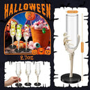 Yinkin 6 Pcs Halloween Skeleton Hand Wine Glass 2.7 oz Halloween Goblets with Skeleton Hand Plastic Champagne Flutes Spooky Creepy Cups for Haunted House Party Decorations by CozyNest Decor
