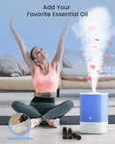 Esemoil Humidifiers for Bedroom, 3.5L Top Fill Cool Mist Humidifier for Baby Nursery & Plants, Oil Diffuser, 40 Hour & 8 Color Night Light, 28dB Quiet, 360° Nozzle, Auto Shut-Off and BPA Free by TinyTreasures Baby Boutique