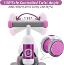 Baby Balance Bike Toys for 12-36 Months Kids Toy Boy and Girls Gifts Toddler Best First Birthday Gift Children Walker No Pedal Infant 4 Wheels Bicycle (Classic, Purple) by TinyTreasures Baby Boutique