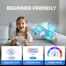UranHub Drones for Kids, Mini Drone with 5 Lighting Modes, 22-Min Flight Time RC Drone with 2 Batteries/2 Takeoff Options/3D Flip/3-Speed/Propeller Protection Cover, etc, Gift for Kids (Blue) by TinyTreasures Baby Boutique