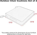 Favoyard Patio Chair Cushions 19 x 19 x 3 Inch Waterproof Outdoor Seat Cushions for Patio Furniture 3-Year Color Fastness Garden Sofa Couch Chair Pads with Handle & Adjustable Straps Set of 2, Green by GreenHaven Gardens