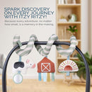 Itzy Ritzy Spiral Car Seat & Stroller Activity Toy - Stroller & Car Seat Toys for Ages 0 Months and Up - Hanging Toys Include Dangling Ring, Mirror and Textured Ribbons (Farm) by TinyTreasures Baby Boutique