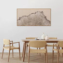 SIGNINART Large Tree Ring Framed Canvas Wall Art, Rustic Beige Wooden Wall Decor, Neutral Nature Wood Stump Artwork, Modern Art Prints for Bedroom Living Room Office 20"x40" by CozyNest Decor