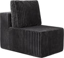 Single Sofa 1 Seat Couch with Deep Seat Memory Foam Cloud Chair with Pillows Large Sofa with L Shape for Living Room Bedroom (Strip Grey, Single) by CozyNest Decor