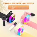 Mini Karaoke Machine for Kids Adults: Portable Bluetooth Speaker with 2 Wireless Microphones and Light - Singing Karaoke Gift for Girls Boys Ages 4-12+ Years Old Birthday Family Home Party by TinyTreasures Baby Boutique