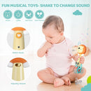 Orzbow Baby Musical Toy Light-Up, Lion Teether Toy Bpa-Free, Baby Teething Toys & Rattles 3-6-12-18 Months, Easy to Grip Sensory Toys for Toddler, Baby Boy Gir Birthdays Gift by TinyTreasures Baby Boutique