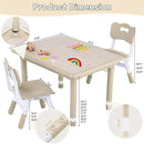 Toddler Table and Chair Set, Height Adjustable-Upgrade Kids Table and 2 Chairs for Ages 3-8, Multi-Activity Toddler Play Table with Graffiti Desktop for Home/Daycare/Classroom by CozyNest Decor