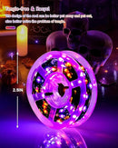 JMEXSUSS 2 Pack Solar Halloween Lights, Total 66FT 200 LED Orange and Purple Halloween Lights Outdoor Waterproof, 8 Mode Black Wire Solar String Lights for Tree Yard Spooky Party Halloween Decorations by GreenHaven Gardens