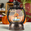 Fall Snow Globes, Blue Truck Pumpkin and Gnome Scene Snow Globes, Glittering Lantern with Timer, Snow Globe Lantern USB or Battery Powered for Fall Festival Thanksgiving Day Decor by CozyNest Decor