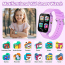 Smart Watch for Kids Girl Gift Ages 3-12, 2 Screen Protector, 26 Puzzle Games, HD Camera Video Music Player Touchscreen Pedometer, Educationtal Toy Brithday Gifts for Girl Ages 4 5 6 7 8 9 10(Purple) by TinyTreasures Baby Boutique