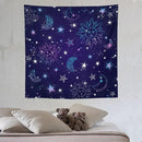 HZOHNAGO Boho Sun Moon Tapestry Purple Blue Sun Stars Galaxy Pattern Printed Wall Tapestry Wall Hanging for Bedroom Living Room Dorm 60" W x 60" H by CozyNest Decor