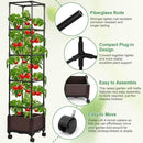 Lezmarket Self Watering Tomato Planter with Trellis for Patio, 55.9" Raised Garden Bed Planter Pot with Trellis, Plant Supports and Garden Shovel for Tomatoes, Climbing Plants by GreenHaven Gardens