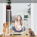 55.1 Inch Tall Baby Gate Auto Close Dog Gate Adjustable 29.92"- 48.03" Wide Pressure Mounted Walk Through Swing Pet Gate for Doorways (White, 29.92"- 48.03") by TinyTreasures Baby Boutique
