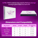 ZCHENBS® – Mattress Bags for Moving and Storage,Mattress Bag with Zippers,5 Mil Ultra-Thick Bed Bag,Waterproof,Anti-Tear,Heavy-Duty Mattress bag (Tansparent/Purple, Queen-(2 Pack)) by TinyTreasures Baby Boutique