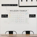 Personalized Clear Acrylic Calendar for Wall, Calendar Whiteboard for Wall, Dry Erase Wall Calendar, Wall Calendar Organizer System for Home (Block, White, 14"W x 11"H) by TinyTreasures Baby Boutique