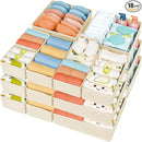 DIMJ Drawer Organizer Clothes 18 Pack - Foldable Baby Organizers and Storage & Dresser Organizer for Bedroom, Closet - Nursery Organization Dresser Dividers for underwear, Sock,Bra, Belt, Tie, Beige by CozyNest Decor