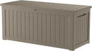 270 Gallon Outdoor Storage Box Patio Deck Box Waterproof, Resin Lockable Outside Large Storage Bin for Pool Cushion Furniture, Garden Tools UV-Resistant, Grey by GreenHaven Gardens