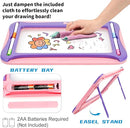 Magic LED Drawing Board for Kids, Girls Toys Age 6-8, Light Up Tracing Pad with 9 Double-Sided Cards, 6 Washable Markers, Arts & Crafts Kits Learning Toy Glow Up Doodle Board Christmas Birthday Gifts by TinyTreasures Baby Boutique