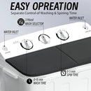Portable Mini Twin Tub 18lbs Washing Machine With Drying Rack& 10 Hangers, 11lbs Washer & 7lbs Spinner, Small Laundry Washer with Time Control for Camping, Apartments, RV (18lbsBlack) by CozyNest Decor