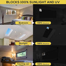 Portable Blackout Shades (118" x 57") 100% Blackout Material Temporary Blackout Blinds/Curtains for Baby Nursery, Bedroom, Window, Dorm Room, Office or Travel Use by TinyTreasures Baby Boutique