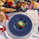FLOWERCAT 60PCS Blue Plastic Plates - Heavy Duty Blue Plates Disposable (10.25" & 7.5") - serve for 30guest Birthday Party/Wedding/Father's Day/Memorial Day/Graduation by CozyNest Decor