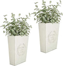 LESEN Set of 2 Farmhouse Metal Wall Planter,Rustic Wall Decor Country Hanging Wall Vase Box for Plants Flower Home Decoration by GreenHaven Gardens