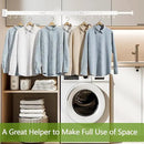 Clothes Drying Rack, Laundry Drying Rack Wall Mount, 3-Fold Wall Mounted Clothes Drying Racks for Hanging Clothes, Foldable & Sturdy Space Saver for Laundry Room -White by CozyNest Decor
