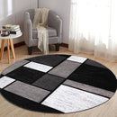 Rugshop Contemporary Modern Boxes for Home Office,Living Room,Bedroom,Kitchen Non Shedding Round Area Rug 8' Gray by TinyTreasures Baby Boutique