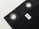MIUCO Room Darkening Texture Look Blackout Curtain Panels for Office Set of 2 52x95 Inch Long Black by TinyTreasures Baby Boutique