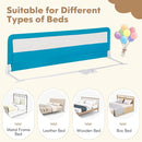 BABY JOY Bed Rails for Toddlers, 71'' Extra Long, Upgraded Swing Down Bed Guard w/Safety Strap, Folding Baby Bedrail for Kids Twin, Double, Full Size Queen & King Mattress (71-Inch, Blue) by TinyTreasures Baby Boutique