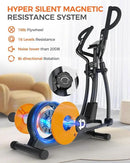 pooboo Elliptical Machine, Elliptical Exercise Machine with 16-Level Resistance&Hyper-Quiet Magnetic Driving System, Elliptical Machine for Home with LCD Monitor&15.5IN Stride, 350LBS Weight Capacity by CozyNest Decor