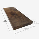 Floating Shelf, Set of 2 Wall Shelf, 24 in W x 12.75 in D x 2 in H Wooden Floating Wall Shelf with Invisible Brackets for Living Room/Bedroom/Bathroom/Kitchen Storage and Decor, Rustic Brown by CozyNest Decor
