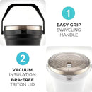 Large Insulated Ice Bucket with Lid – Stainless Steel Ice Bucket and Scoop – Ice Buckets for Parties, Bars – Ice Bucket with Lid and Scoop – Outdoor Ice Bucket, Cocktail Use (Natural Stainless) by CozyNest Decor