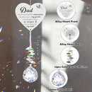 Memorial Suncatcher Gifts for Loss of Dad, Sympathy Gifts for Loss of Dad, Dad in Heaven Memorial Crystal Suncatcher for Window Home Decor (Dad) by GreenHaven Gardens