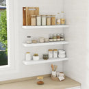 Fun Memories 30 Inch Floating Shelves Set of 3, Farmhouse White Wall Shelves for Kitchen, Living Room, Wall Mounted Bathroom Shelves in Black, 30 x 6.7 x1.4 Inch by CozyNest Decor