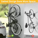 Swivel Bike Wall Mount, Vertical Bicycle Hook Hangers, Can Hold Up to 77 lbs, Cycle Wall Hanger for 16-29 Inch Diameter Wheels by GreenHaven Gardens