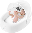 Premium Portable Baby Lounger Nest – Foldable Travel Bassinet for Newborn & Infant with Mesh Canopy, 2 Toys, Waterproof Mattress & Removable Cover – White by TinyTreasures Baby Boutique
