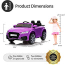 Electric Car for Kids, Licensed Audi 6V Kids Ride on Car Toy for Toddlers with Remote, Bluetooth - Purple by TinyTreasures Baby Boutique