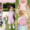 Accmor Toddler Backpack Leash with Anti Lost Wrist Link, Cute Mini Child Walking Harnesses Keep Kids Close Back Pack Rope Tether Rein for Baby Boys (Pink/Unicorn) by TinyTreasures Baby Boutique