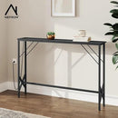 47.2'' Console Table, Skinny Entryway Table with Fast-Charging Station, Narrow Long Sofa Table, Behind Slim Couch Table for Entrance, Hallway, Living Room Decor ST-BK120-1 by CozyNest Decor