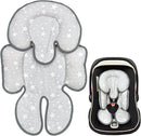 Infant Car Seat Insert, 2 in 1 Reversible Baby Car Seat Head & Body Support Cushion Pillow for Newborn,Soft Newborn Carseat Head Support Pad for Carseats, Strollers, Swings, Bouncers by TinyTreasures Baby Boutique