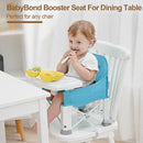 Baby Travel Booster Seat with Double Tray, BabyBond Upgraded Toddler Portable Baby Chair, Booster Seat for Dining Table, Stable and Foldable Booster Baby Chair for Indoor/Outdoor (Blue Sea World) by TinyTreasures Baby Boutique