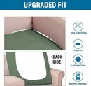 H.VERSAILTEX Super Stretch Individual Chaise Cover Sectional Couch Covers for L Shaped Sofa Both Left/Right Featuring Thick Jacquard Textured Twill Fabric (1 Piece Chaise Cover, Loden Frost) by CozyNest Decor