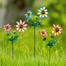 3 Pack Frog＆Flowers Garden Stakes Decor,Metal Yard Art Decorative Garden Stakes,Metal Flowers Spring Outdoor Decor for Mom,Women,Grandma by CozyNest Decor
